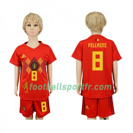 Tenue Belgique Fellaini 8 Enfant Domicile Coupe du monde 2018 Maillot de Foot